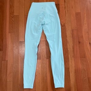 LULULEMON LIGHT BLUE ALIGN SIZE 6 LEGGINGS (WORN ONCE)